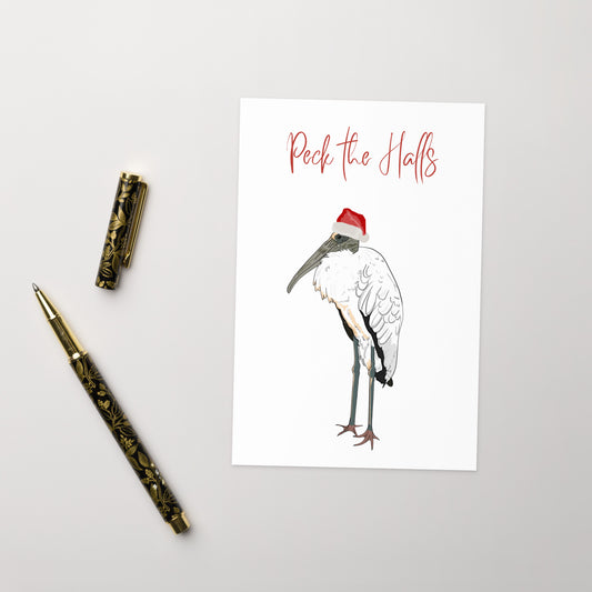 Wood Stork Christmas Card